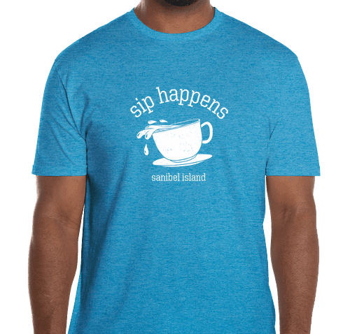 Unisex Turquoise Tee - Sip Happens Coffee
