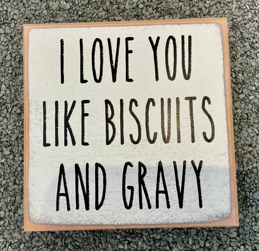 Wooden Sign - I Love You